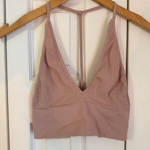 Free People Mauve Ribbed Bralette
